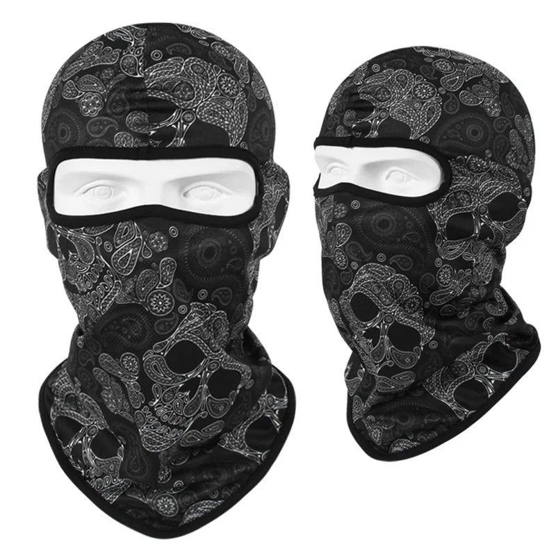 Motorcycle Balaclava Skull Print Moto Full Face Mask