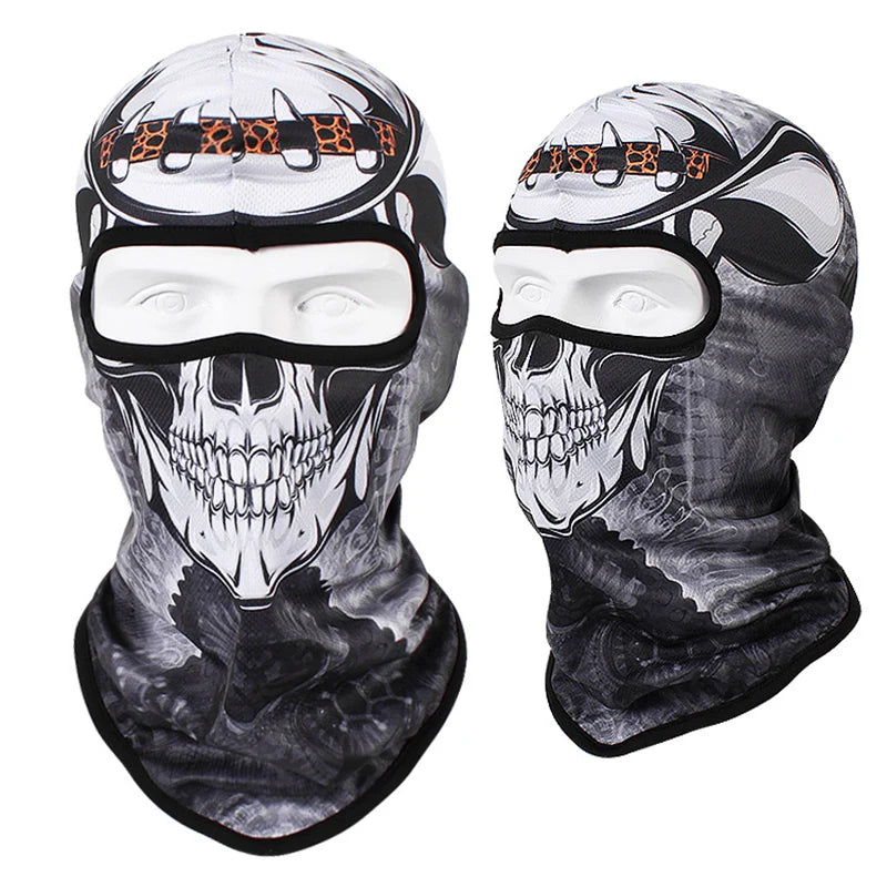 Motorcycle Balaclava Skull Print Moto Full Face Mask