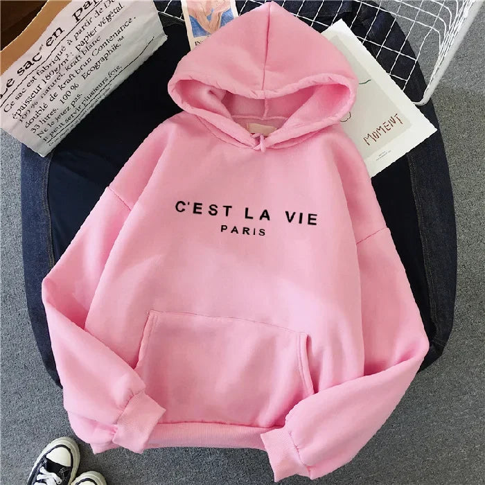 2024 hooded sweater women's spring long-sleeved