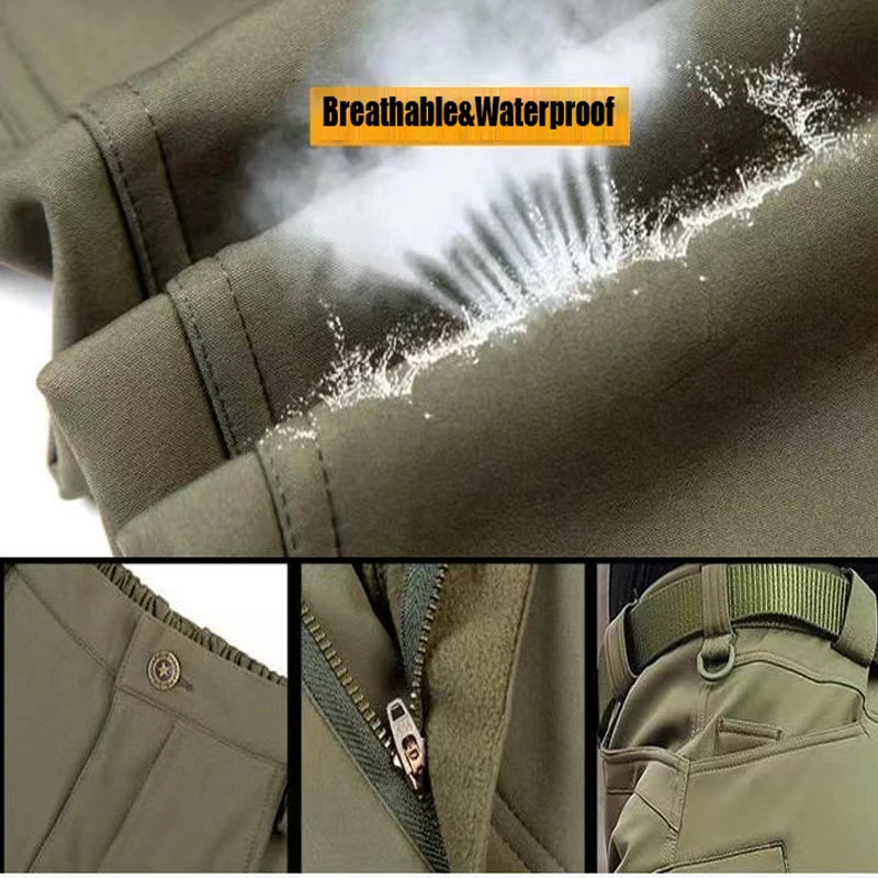 Men Winter Tactical Hiking Military Waterproof Pants