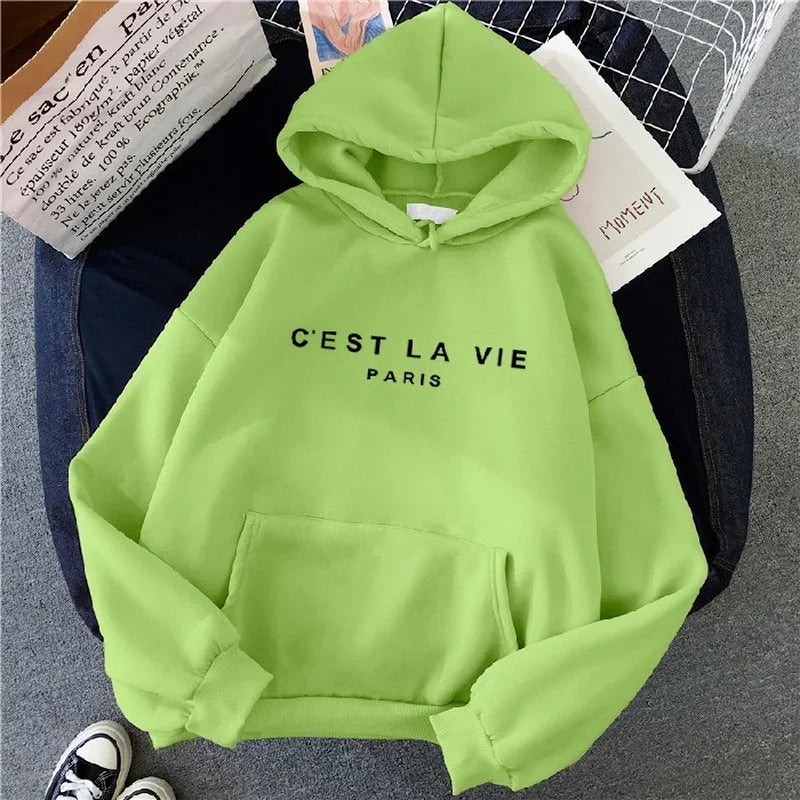 2024 hooded sweater women's spring long-sleeved