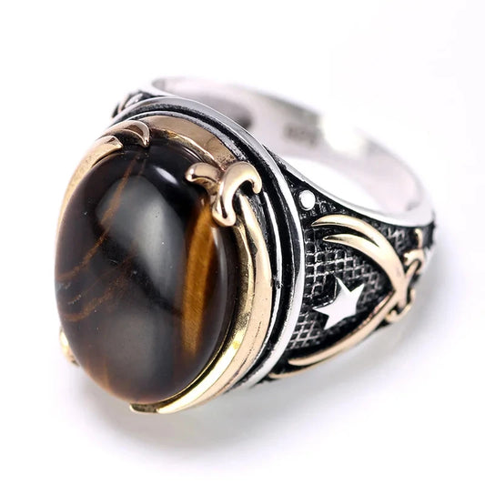 925 Sterling Silver Ring With Onyx Stone