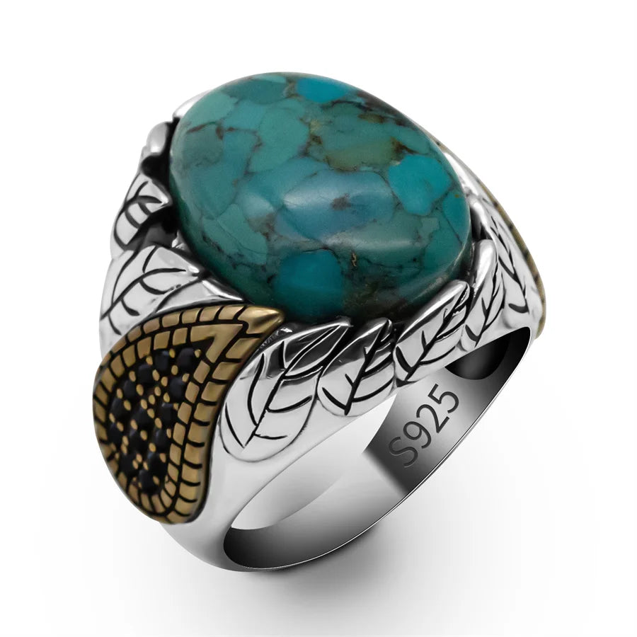 925 Sterling Silver Ring With Turquoise Stone